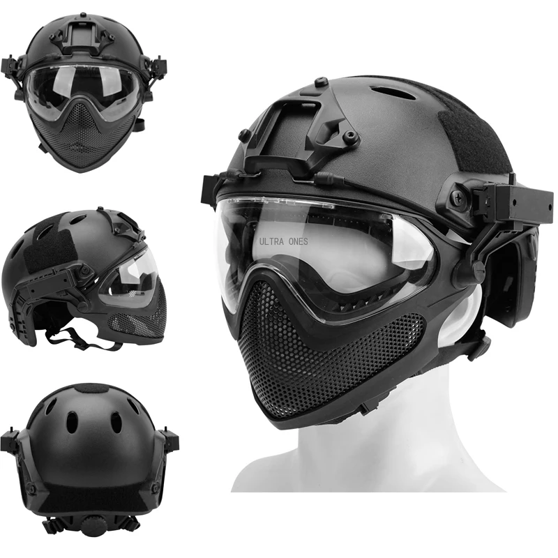Hunting Outdoor Game - Tactical Full-covered Helmet Airsoft Paintball Protective