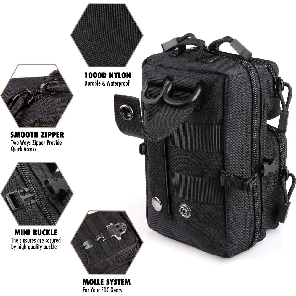 Mini Molle Utility Pouch, EDC  - Outdoor Hunting Gear Storage recension och pris